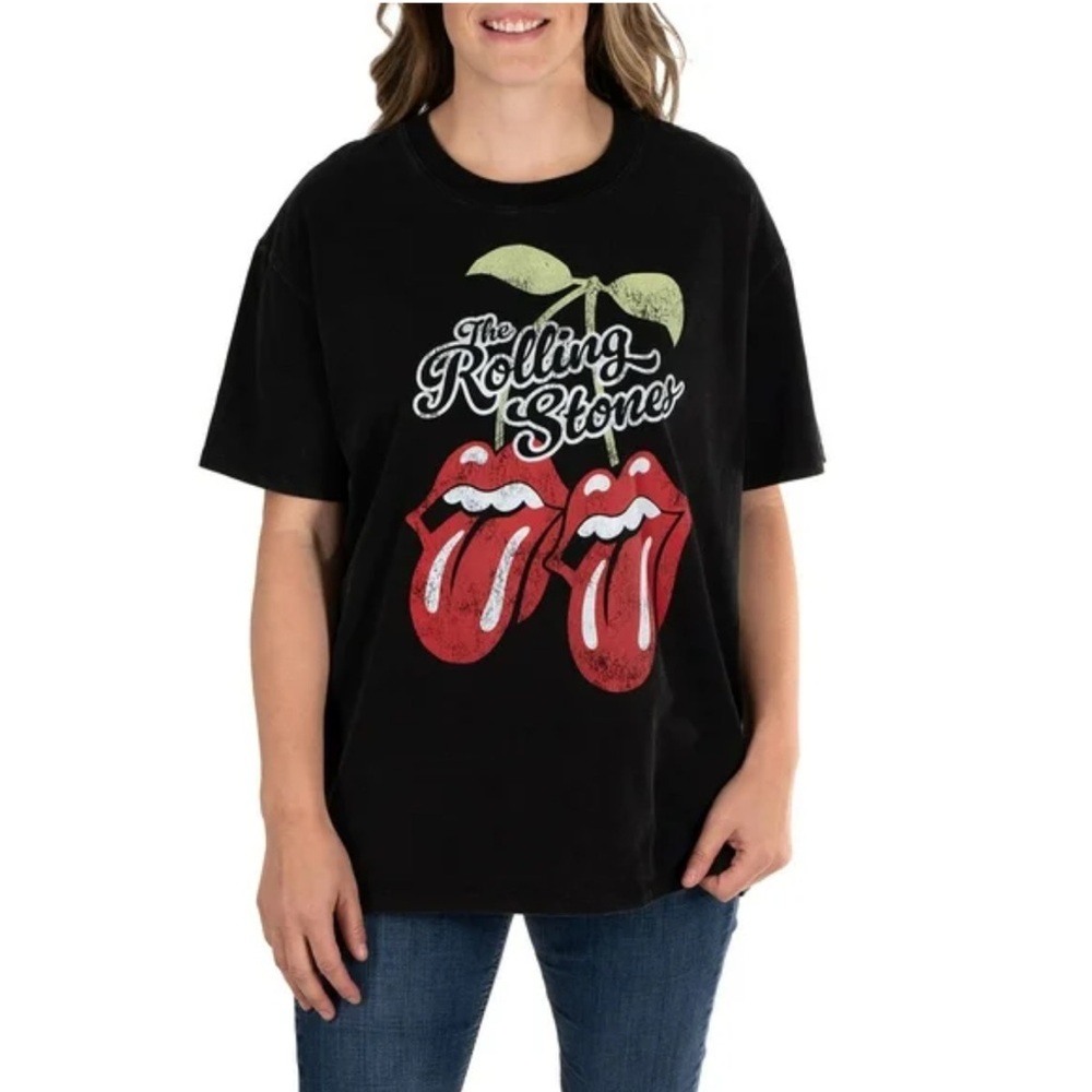 The Rolling Stones Black and Red Short Sleeve Tee